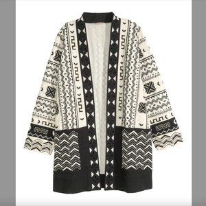 H&M Black & White Beaded Jacket